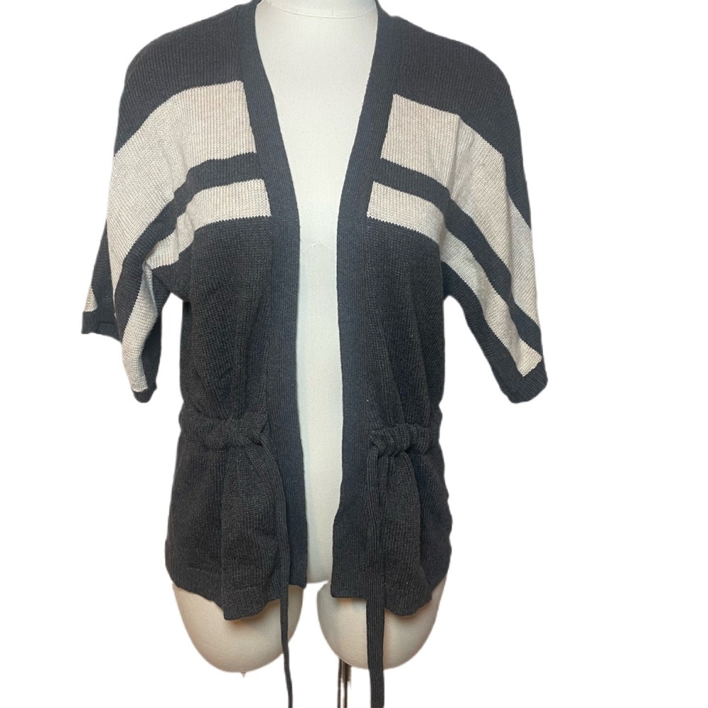 Knot Sisters Tie Waist Cardigan Coastal Grandmother Quiet Luxury Resort Size M - Picture 2 of 7